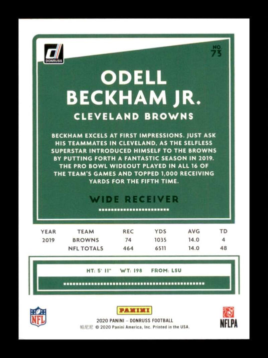 2020 Donruss Odell Beckham Jr. 