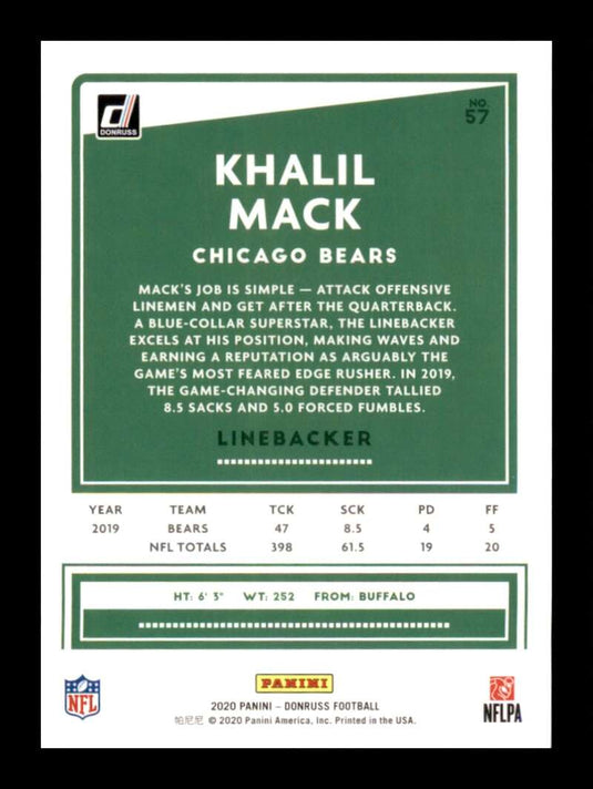 2020 Donruss Khalil Mack 