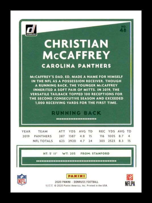 2020 Donruss Christian McCaffrey 