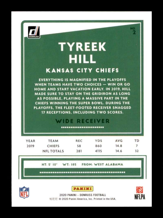 2020 Donruss Tyreek Hill