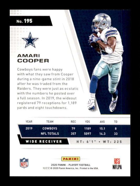 2020 Panini Playoff Amari Cooper 