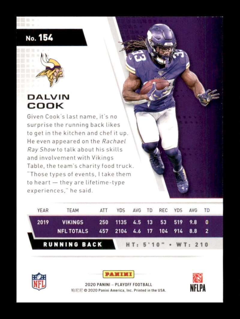 Load image into Gallery viewer, 2020 Panini Playoff Dalvin Cook #154 Image 2
