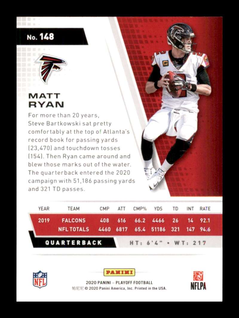 Load image into Gallery viewer, 2020 Panini Playoff Matt Ryan #148 Image 2
