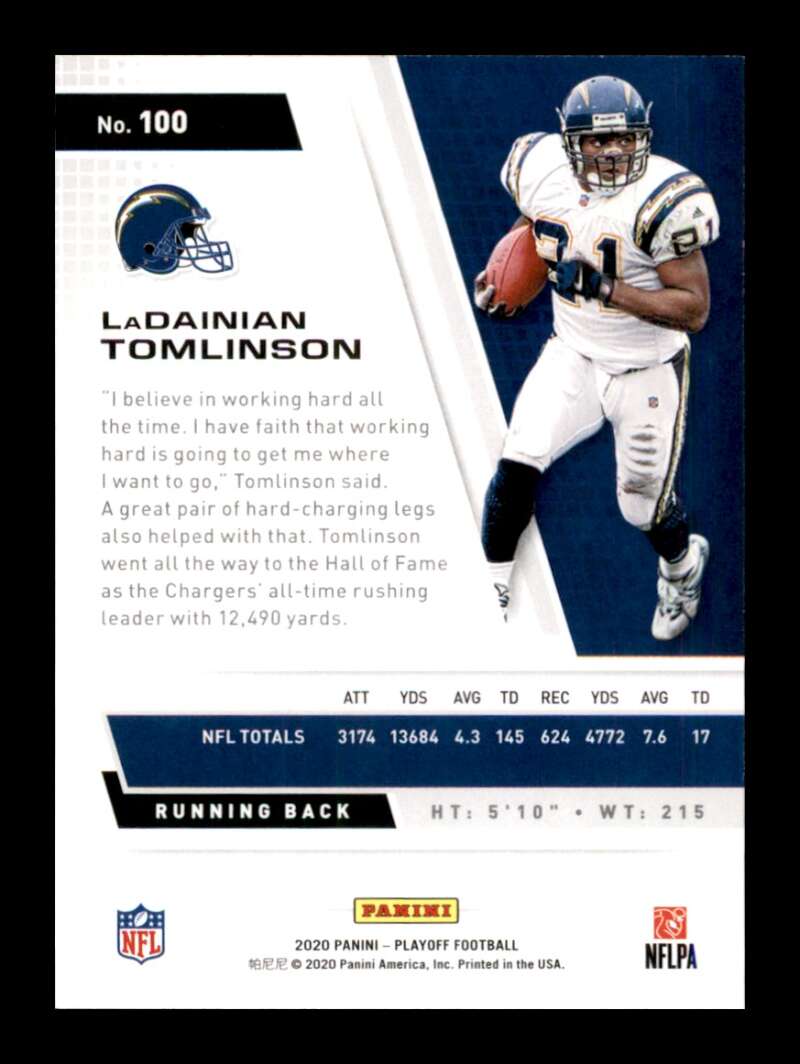 Load image into Gallery viewer, 2020 Panini Playoff LaDainian Tomlinson #100 Image 2
