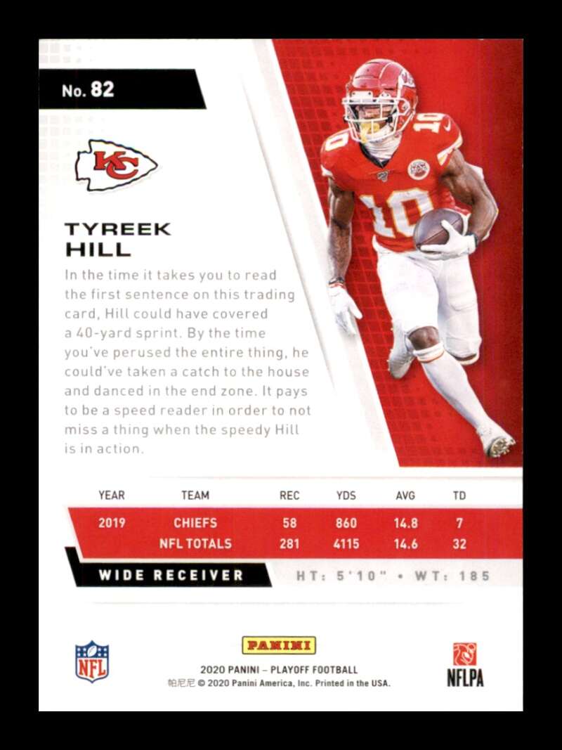 Load image into Gallery viewer, 2020 Panini Playoff Tyreek Hill #82 Image 2
