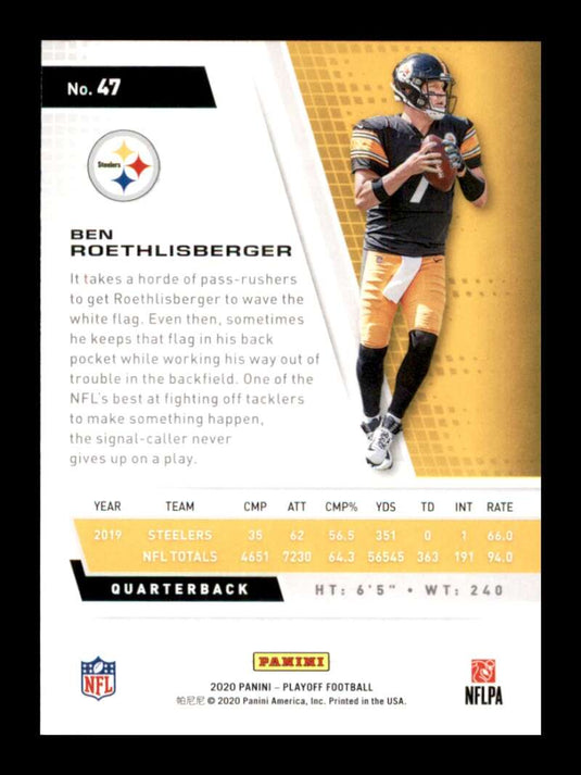 2020 Panini Playoff Ben Roethlisberger 