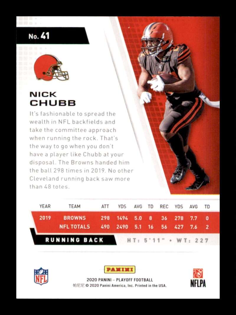 Load image into Gallery viewer, 2020 Panini Playoff Nick Chubb #41 Image 2
