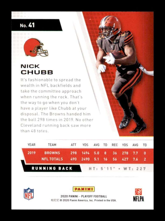 2020 Panini Playoff Nick Chubb