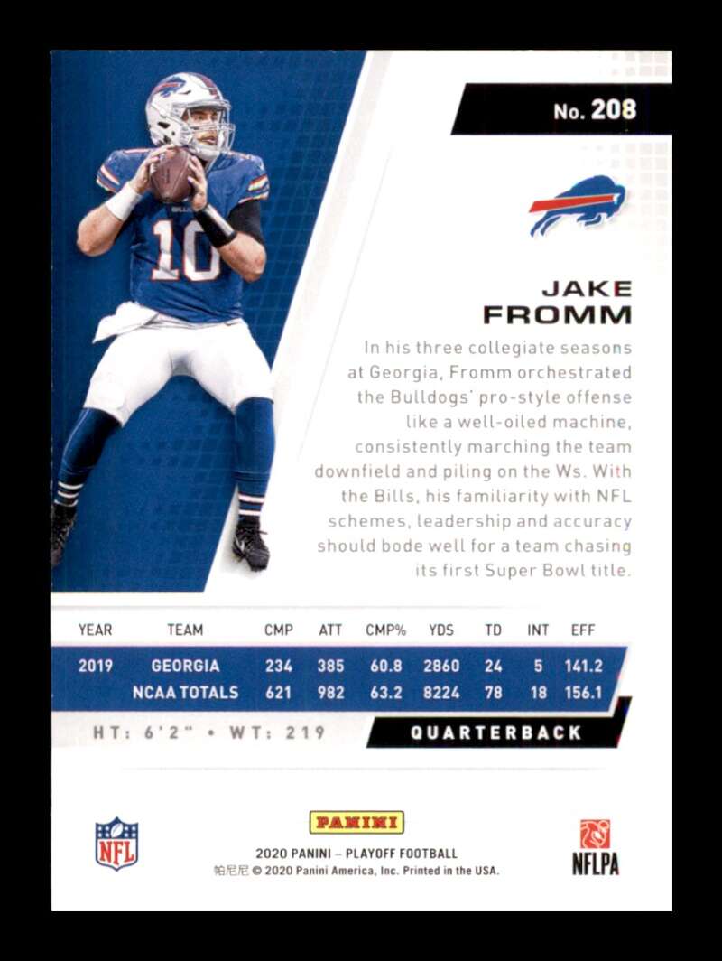 Load image into Gallery viewer, 2020 Panini Playoff Jake Fromm #208 Rookie RC Image 2
