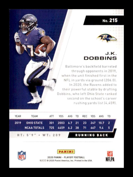 2020 Panini Playoff J.K. Dobbins