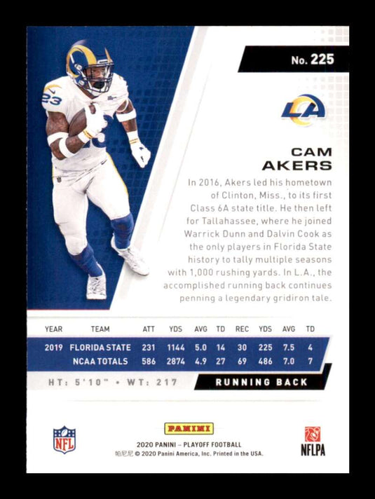 2020 Panini Playoff Cam Akers 