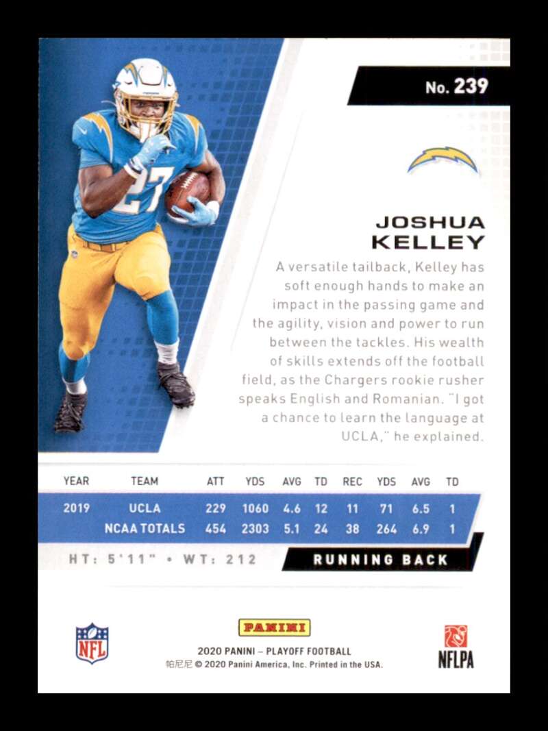 Load image into Gallery viewer, 2020 Panini Playoff Joshua Kelley #239 Rookie RC Image 2
