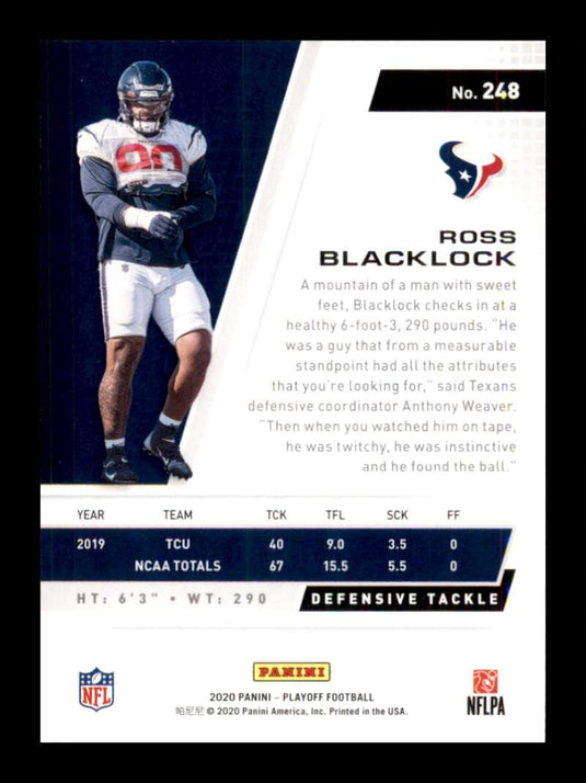 2020 Panini Playoff Ross Blacklock 