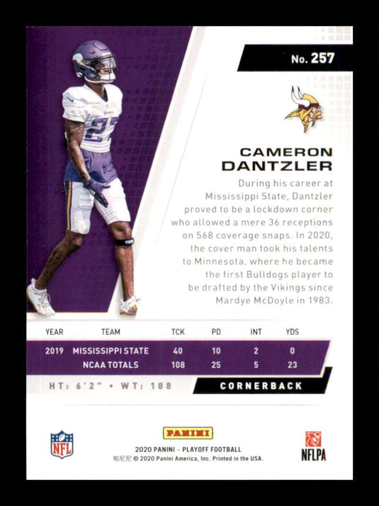 2020 Panini Playoff Cameron Dantzler