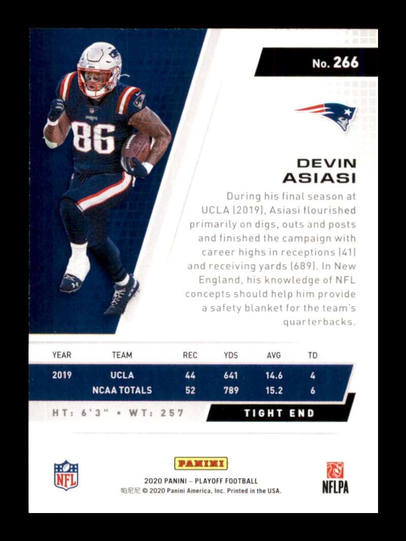 Load image into Gallery viewer, 2020 Panini Playoff Devin Asiasi #266 Rookie RC Image 2
