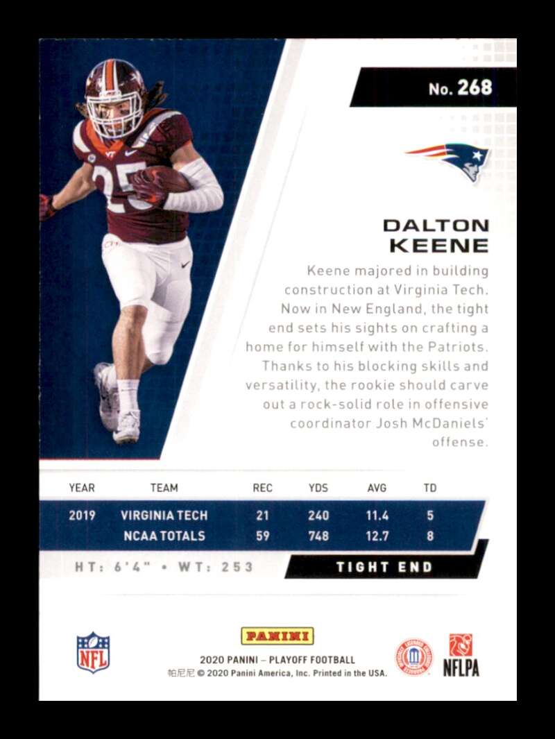 Load image into Gallery viewer, 2020 Panini Playoff Dalton Keene #268 Rookie RC Image 2
