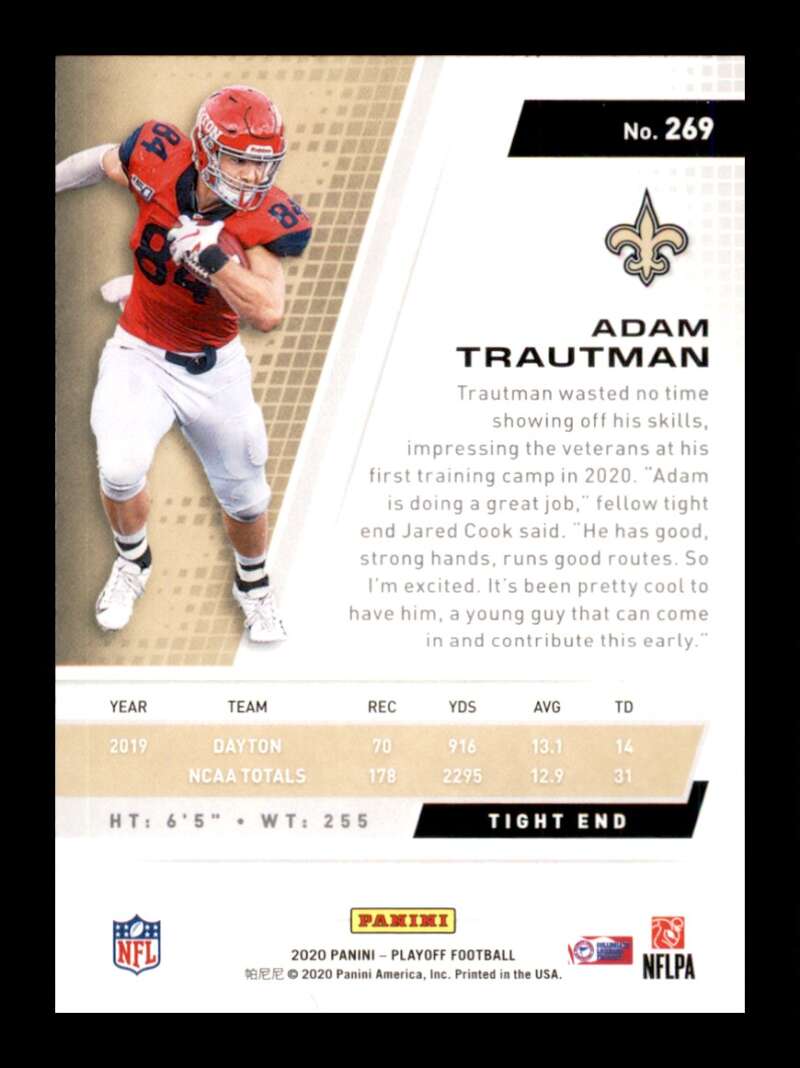 Load image into Gallery viewer, 2020 Panini Playoff Adam Trautman #269 Rookie RC Image 2
