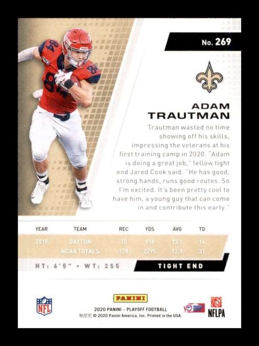 2020 Panini Playoff Adam Trautman