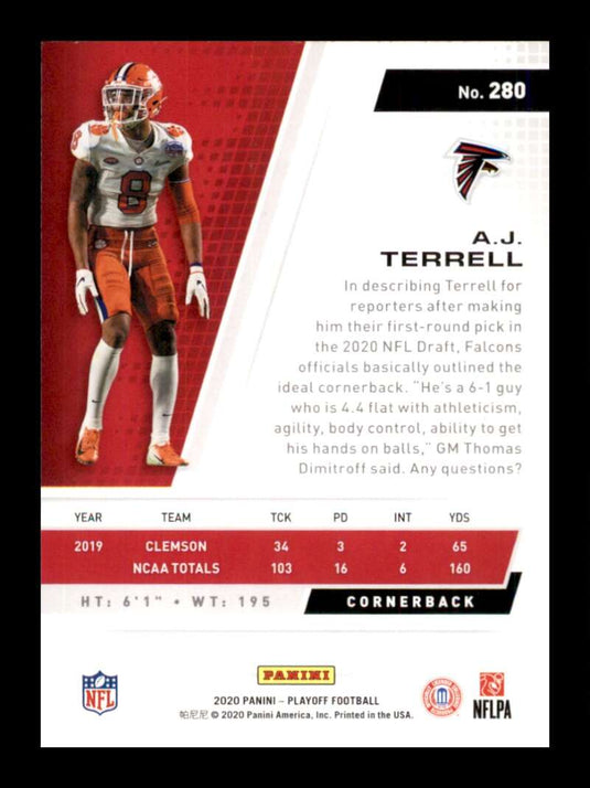 2020 Panini Playoff A.J. Terrell 