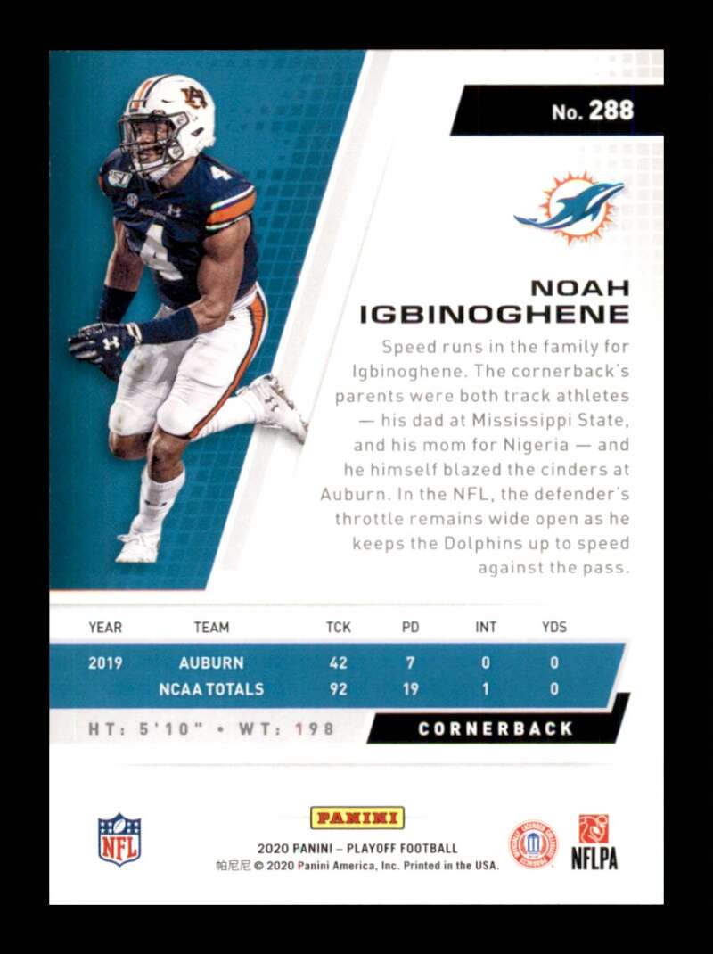 Load image into Gallery viewer, 2020 Panini Playoff Noah Igbinoghene #288 Rookie RC Image 2
