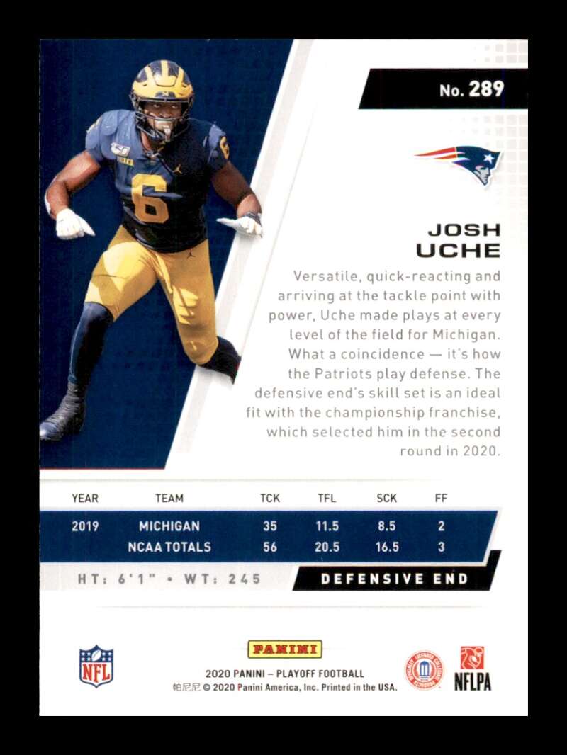 Load image into Gallery viewer, 2020 Panini Playoff Josh Uche #289 Rookie RC Image 2
