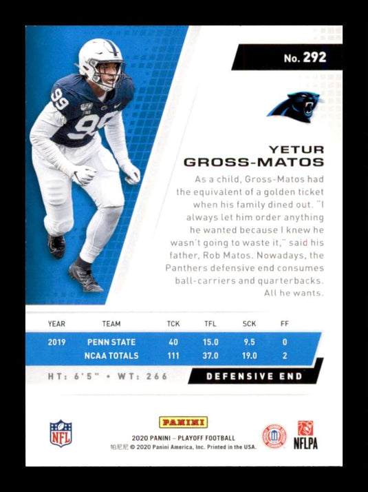 2020 Panini Playoff Yetur Gross-Matos 