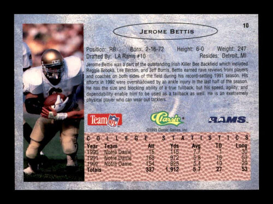 1993 Classic Jerome Bettis