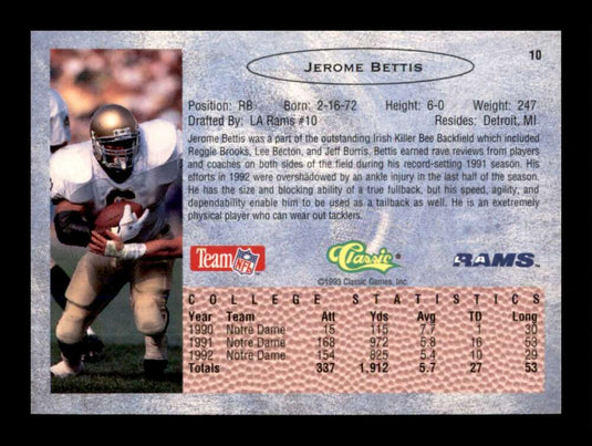 1993 Classic Jerome Bettis 