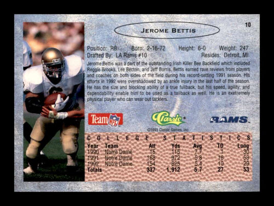 1993 Classic Jerome Bettis