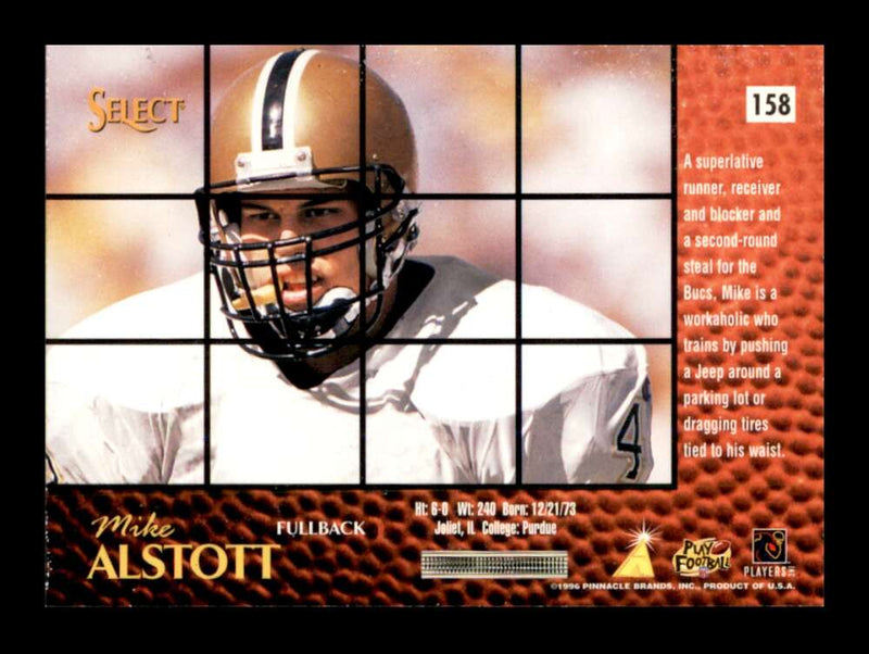 Load image into Gallery viewer, 1996 Pinnacle Select Mike Alstott #158 Rookie RC Image 2
