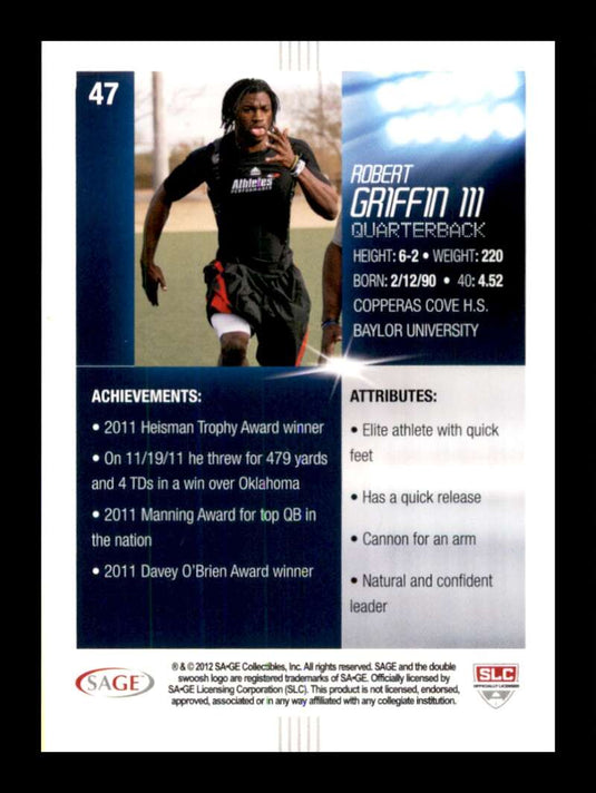 2012 SAGE HIT Robert Griffin