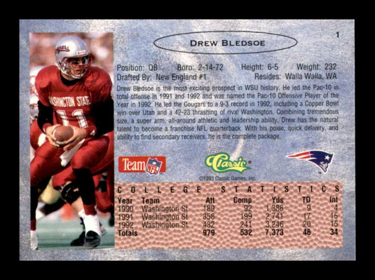 1993 Classic Drew Bledsoe