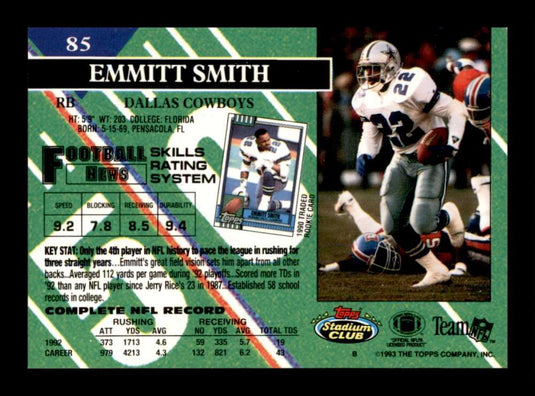 1993 Topps Stadium Club Emmitt Smith 