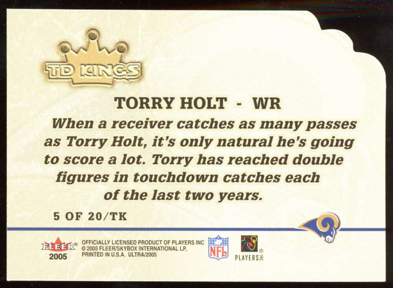 Load image into Gallery viewer, 2005 Fleer Ultra TD Kings Torry Holt #5 Die Cut Image 2
