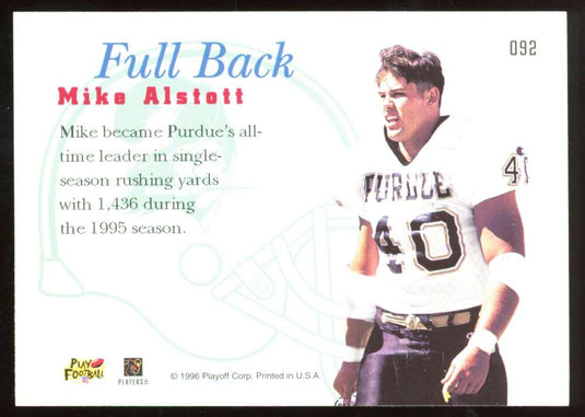 1996 Playoff Prime Mike Alstott 