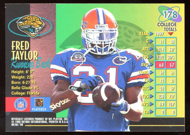 Load image into Gallery viewer, 1998 Metal Universe Fred Taylor #178 Rookie RC Image 2
