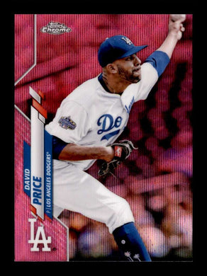 2020 Topps Chrome Update Pink Wave Refractor David Price 