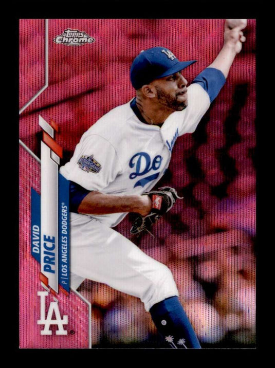 2020 Topps Chrome Update Pink Wave Refractor David Price 