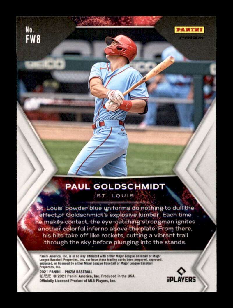 Load image into Gallery viewer, 2021 Panini Prizm Fireworks Silver Prizm Paul Goldschmidt #FW8 Short Print SP Image 2
