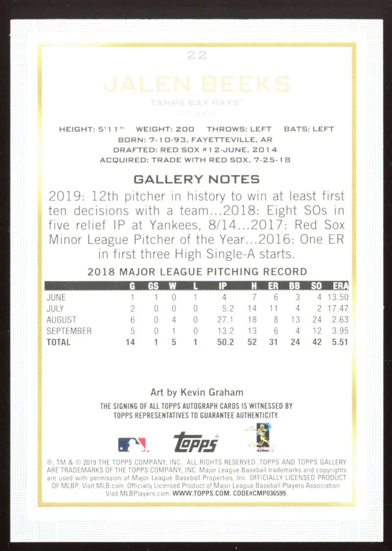 Load image into Gallery viewer, 2019 Topps Gallery Autograph Jalen Beeks #22 Rookie RC Auto Image 2
