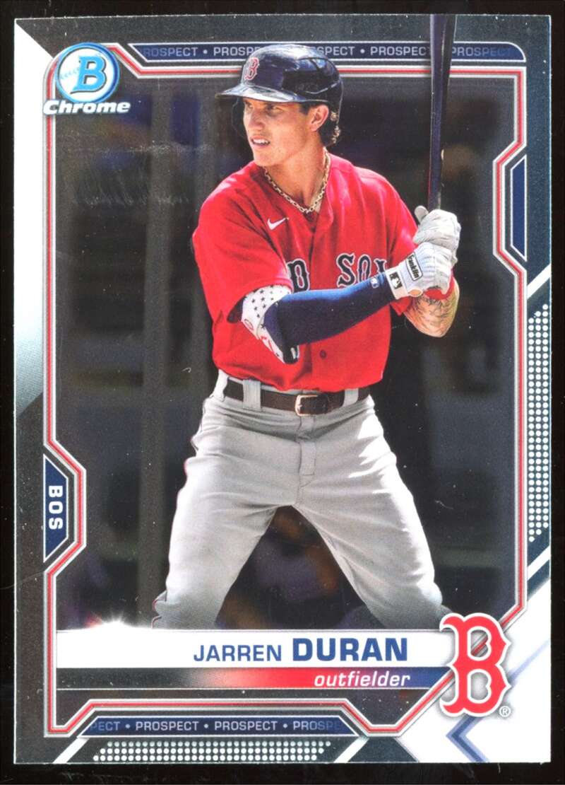 Load image into Gallery viewer, 2021 Bowman Chrome Prospects Jarren Duran #BCP-135 Rookie RC Red Sox Image 1
