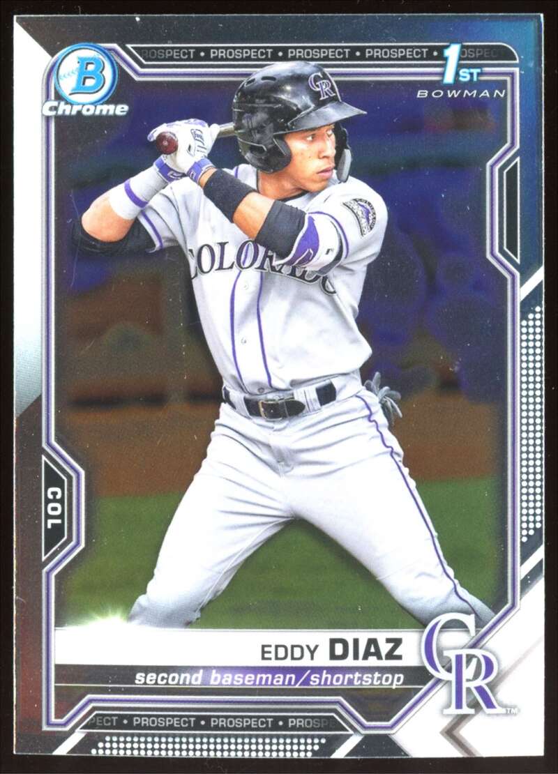 Load image into Gallery viewer, 2021 Bowman Chrome Prospects Eddy Diaz #BCP-33 Rookie RC Image 1
