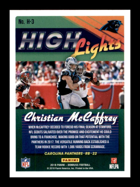 2018 Donruss Highlights Christian McCaffrey