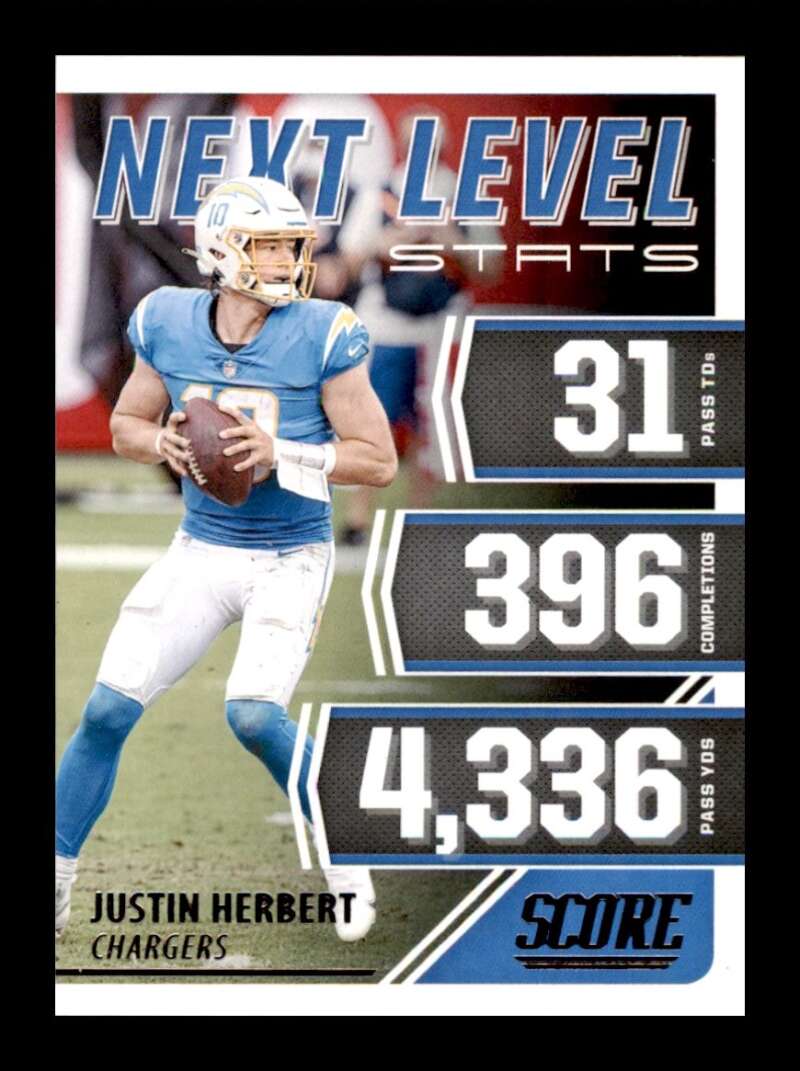 Load image into Gallery viewer, 2021 Score Next Level Stats Justin Herbert #NL10 Image 1
