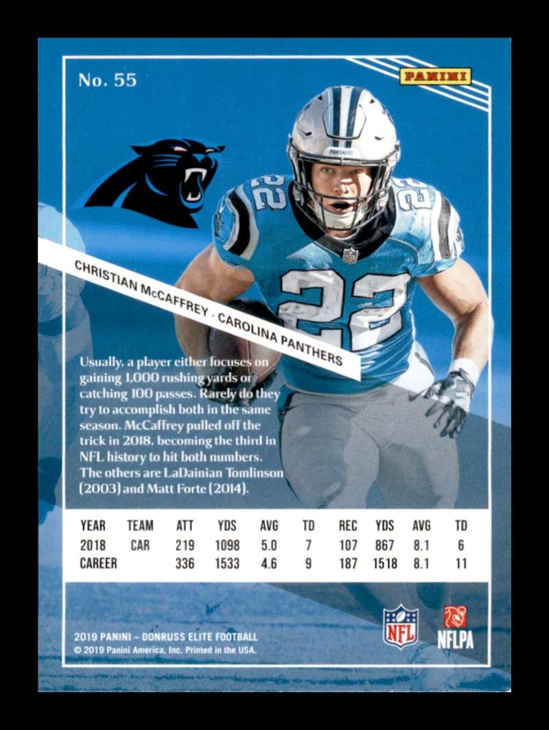 Load image into Gallery viewer, 2019 Donruss Elite Christian McCaffrey #55 Image 2
