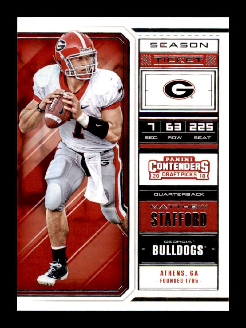 Load image into Gallery viewer, 2018 Panini Contenders Draft Matthew Stafford #70 Image 1
