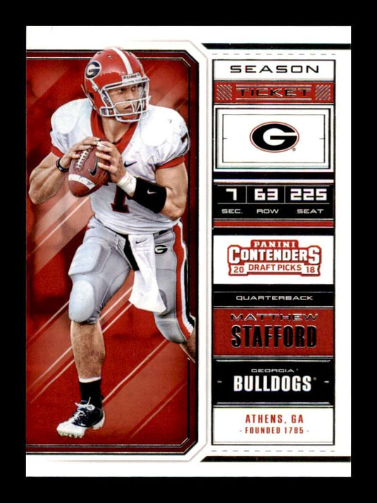 2018 Panini Contenders Draft Matthew Stafford 