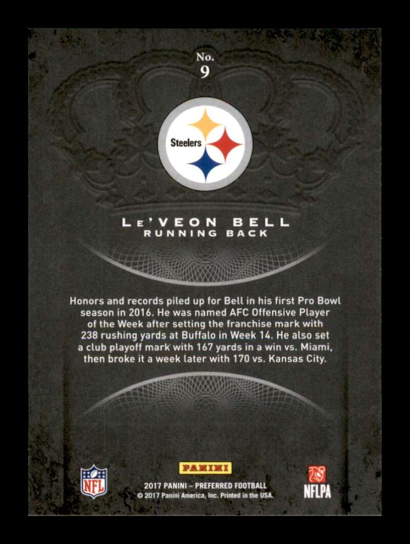 Load image into Gallery viewer, 2017 Panini Crown Royale Le&#39;Veon Bell #9 Image 2
