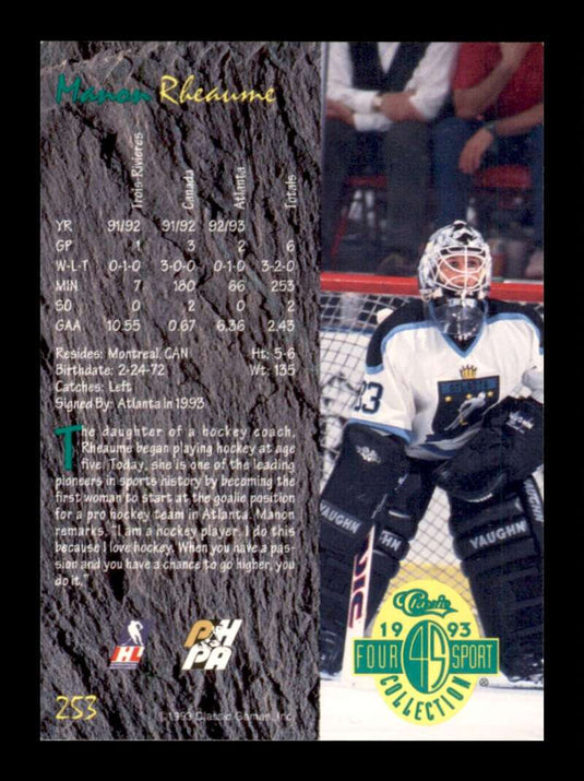 1993-94 Classic Four Sport Manon Rheaume 