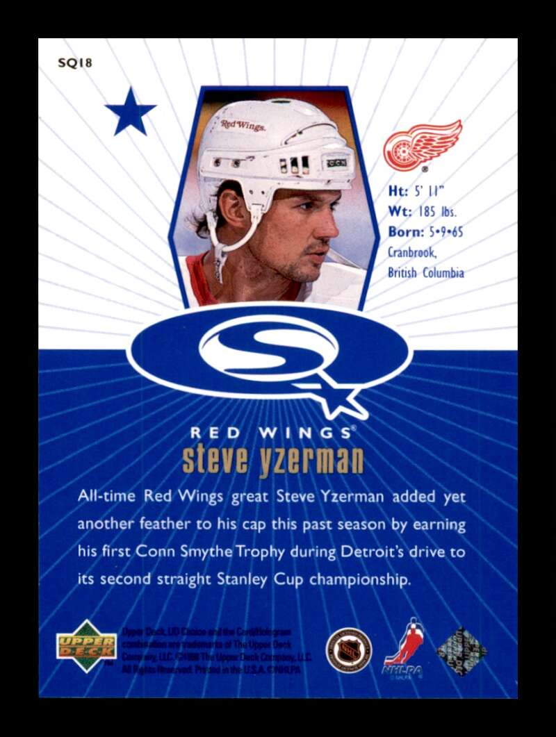 Load image into Gallery viewer, 1998-99 UD Choice StarQuest Blue Steve Yzerman #SQ18 Image 2
